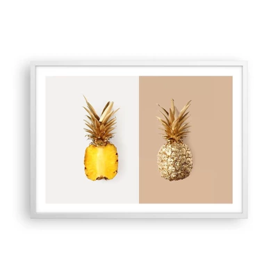 Poster in cornice bianca - Ananas per due - 70x50 cm