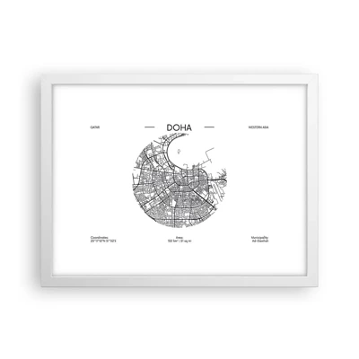 Poster in cornice bianca - Anatomia di Doha - 40x30 cm