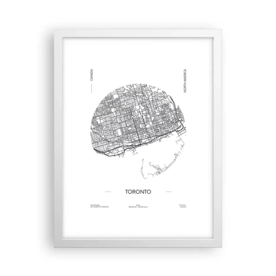 Poster in cornice bianca - Anatomia di Toronto - 30x40 cm