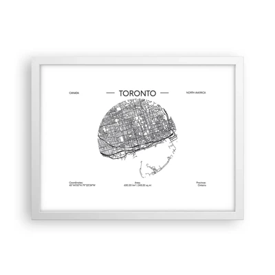 Poster in cornice bianca - Anatomia di Toronto - 40x30 cm