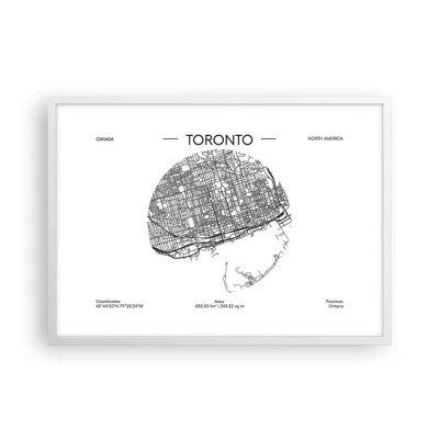 Poster in cornice bianca - Anatomia di Toronto - 70x50 cm