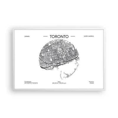 Poster in cornice bianca - Anatomia di Toronto - 91x61 cm