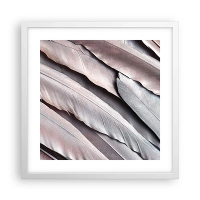 Poster in cornice bianca - Argento rosato - 40x40 cm