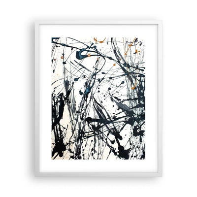 Poster in cornice bianca - Astrazione espressionistica - 40x50 cm