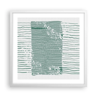 Poster in cornice bianca - Astrazione marina - 50x50 cm