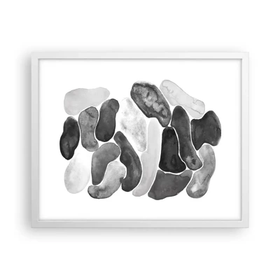 Poster in cornice bianca - Astrazione rocciosa - 50x40 cm