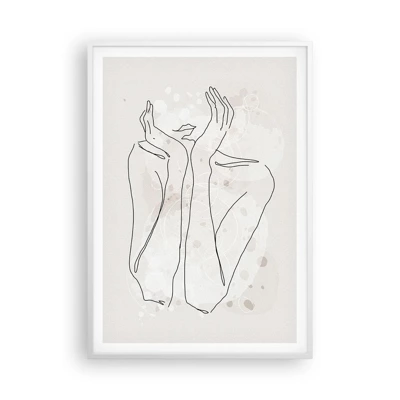 Poster in cornice bianca - Attimo sognante - 70x100 cm