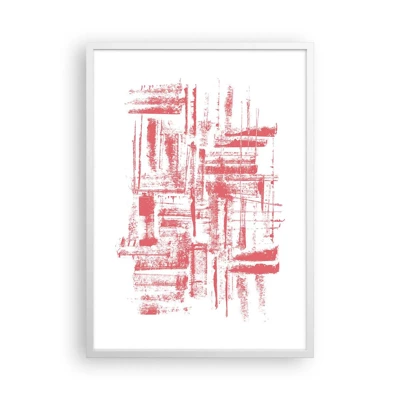 Poster in cornice bianca - Città rossa - 50x70 cm