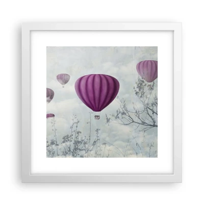 Poster in cornice bianca - Come navi nel cielo - 30x30 cm