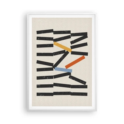 Poster in cornice bianca - Composizione: domino - 70x100 cm