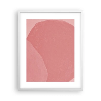 Poster in cornice bianca - Composizione organica in rosa - 40x50 cm