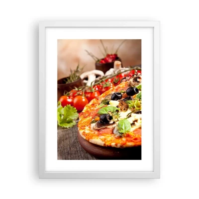 Poster in cornice bianca - Con ingredienti tellurici - 30x40 cm