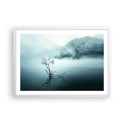 Poster in cornice bianca - Dall'acqua e dalla nebbia - 70x50 cm