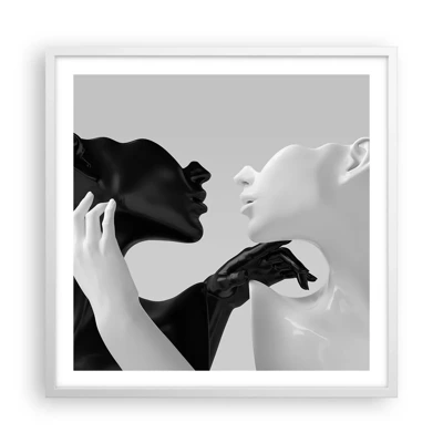 Poster in cornice bianca - Desiderio - attrazione - 60x60 cm