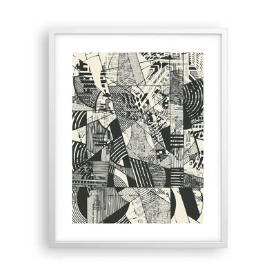 Poster in cornice bianca - Dinamica della contemporaneità - 40x50 cm