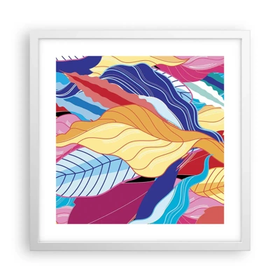 Poster in cornice bianca - Disordine colorato - 40x40 cm