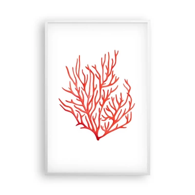 Poster in cornice bianca - Filigrana di corallo - 61x91 cm