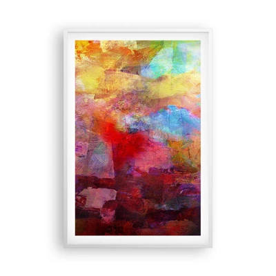 Poster in cornice bianca - Guardando dentro all'arcobaleno - 61x91 cm