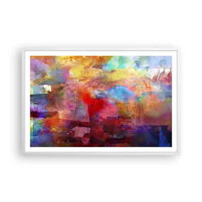 Poster in cornice bianca - Guardando dentro all'arcobaleno - 91x61 cm