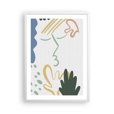 Poster in cornice bianca - Il bacio dei fiori - 50x70 cm