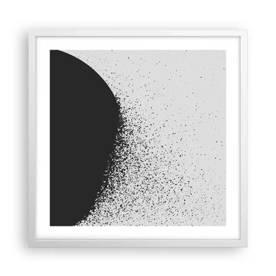 Poster in cornice bianca - Il movimento delle particelle - 50x50 cm