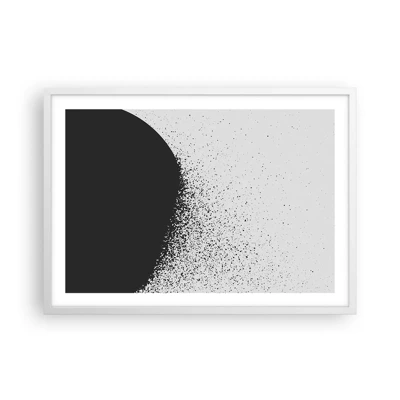 Poster in cornice bianca - Il movimento delle particelle - 70x50 cm