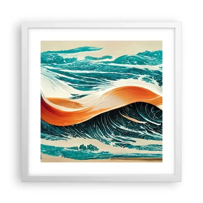 Poster in cornice bianca - Il sogno del surfista - 40x40 cm