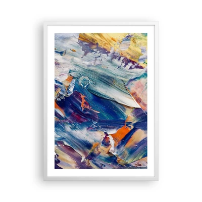 Poster in cornice bianca - La confusione del colore - 50x70 cm