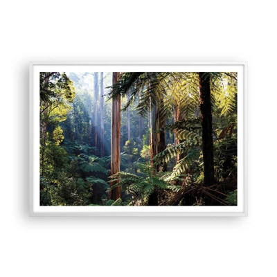 Poster in cornice bianca - La favola del bosco - 100x70 cm
