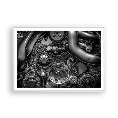 Poster in cornice bianca - La poesia della meccanica - 100x70 cm