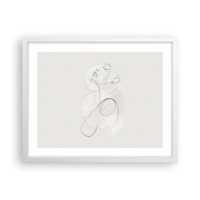 Poster in cornice bianca - La spirale della bellezza - 50x40 cm