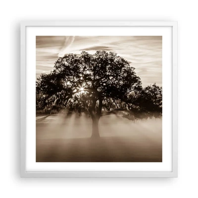 Poster in cornice bianca - L'albero delle sole buone notizie - 50x50 cm