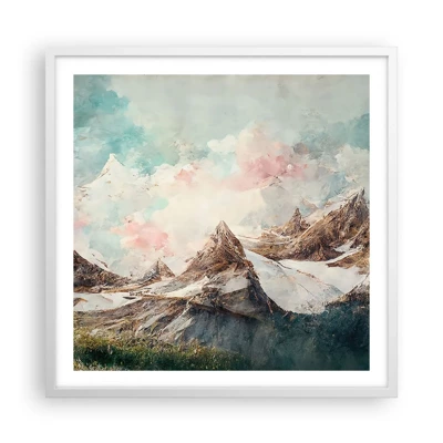 Poster in cornice bianca - Lame di roccia - 60x60 cm