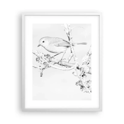 Poster in cornice bianca - Mattino invernale - 40x50 cm