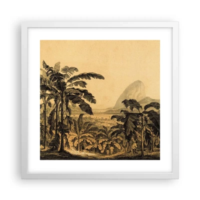Poster in cornice bianca - Nel clima coloniale - 40x40 cm