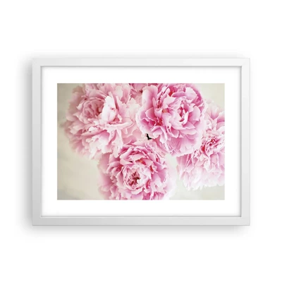 Poster in cornice bianca - Nel fasto rosa - 40x30 cm