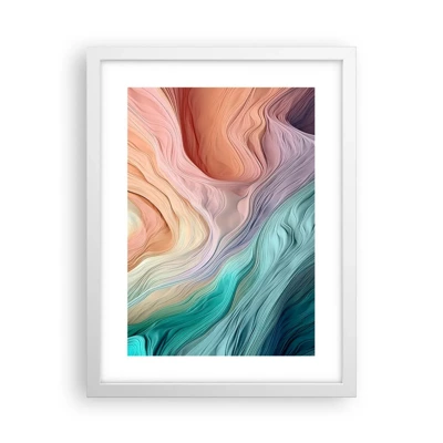 Poster in cornice bianca - Onda arcobaleno - 30x40 cm