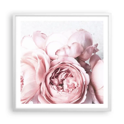 Poster in cornice bianca - Per i romantici - 60x60 cm