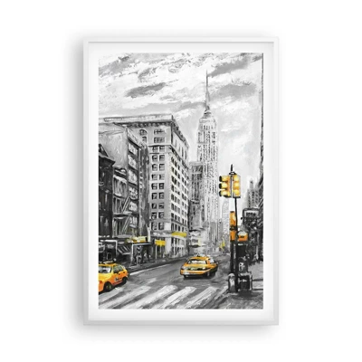 Poster in cornice bianca - Racconto di New York - 61x91 cm