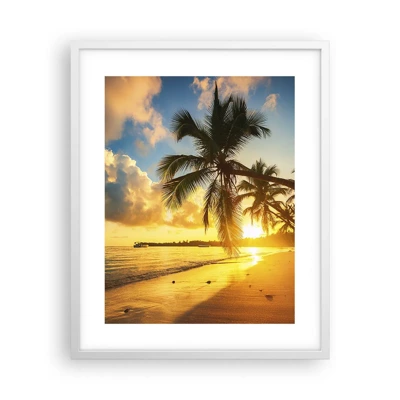 Poster in cornice bianca - Sogno dei Caraibi - 40x50 cm
