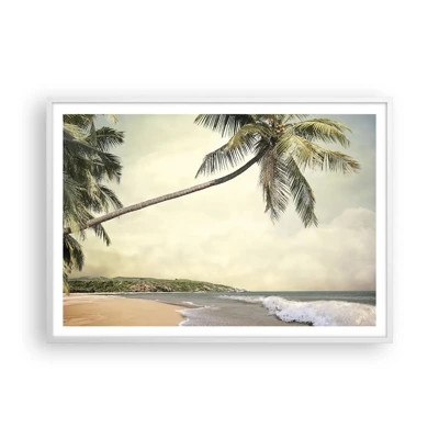 Poster in cornice bianca - Sogno tropicale - 100x70 cm