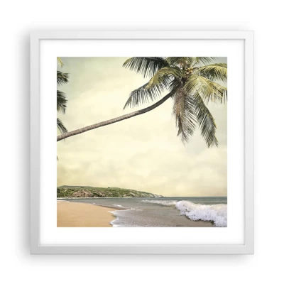 Poster in cornice bianca - Sogno tropicale - 40x40 cm