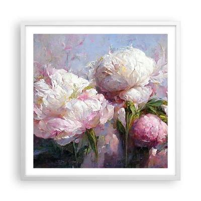 Poster in cornice bianca - Un bouquet pieno di vita - 60x60 cm