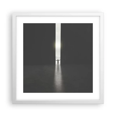 Poster in cornice bianca - Un passo verso un chiaro futuro - 40x40 cm