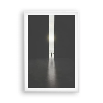 Poster in cornice bianca - Un passo verso un chiaro futuro - 61x91 cm