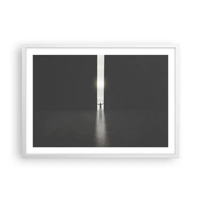 Poster in cornice bianca - Un passo verso un chiaro futuro - 70x50 cm