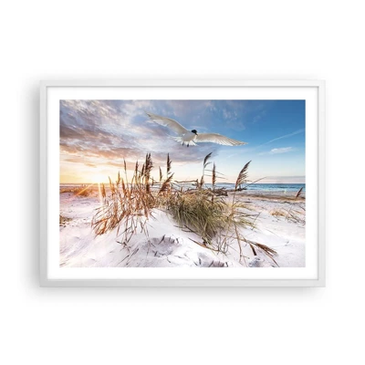 Poster in cornice bianca - Vento dal mare - 70x50 cm