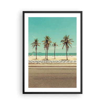 Poster in cornice nera - A guardia della spiaggia - 50x70 cm