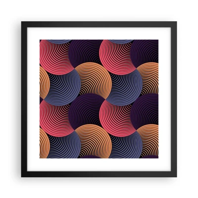 Poster in cornice nera - Al ritmo delle sfere - 40x40 cm