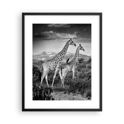 Poster in cornice nera - Alta classe in Africa - 40x50 cm